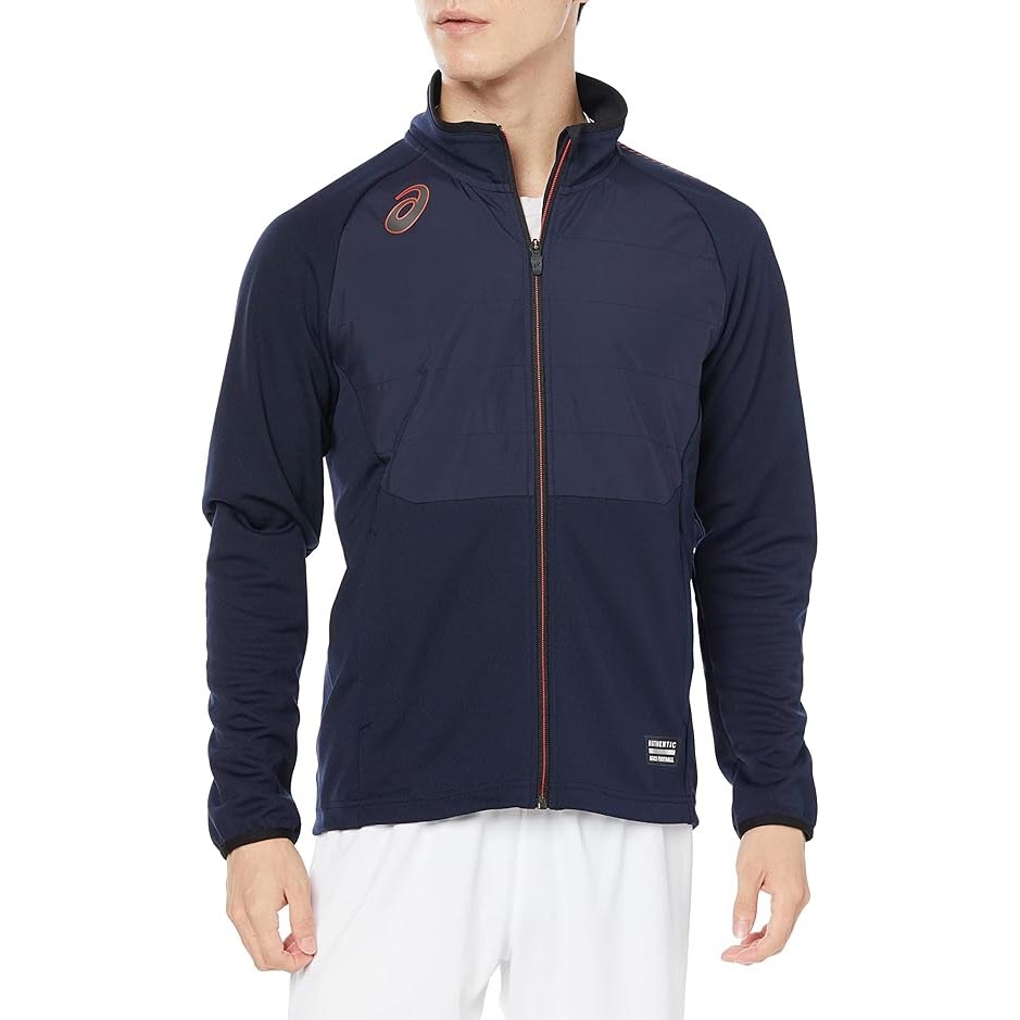 Áo Khoác Asics Chính Hãng - Hybrid Full-Zip Top Outerwear - Màu Navy | JapanSport 2101A190-405