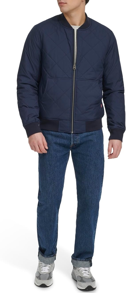 Áo Khoác Levi's Nam Chính Hãng - Men’s Diamond Quilted Bomber Jacket - Màu Navy | JapanSport LM4RP488   NVY