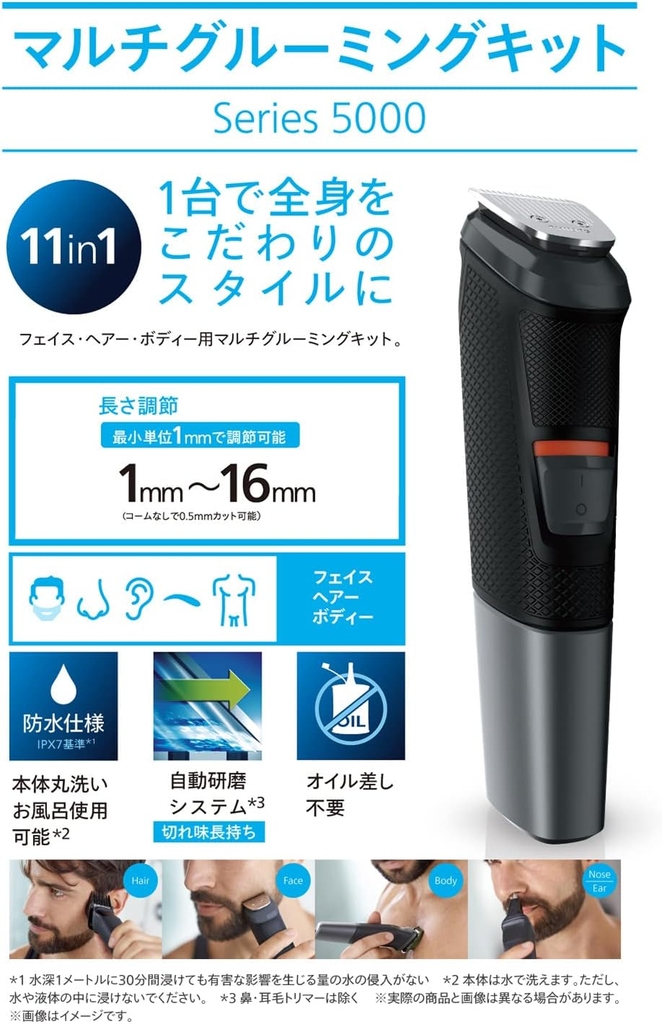 Tông đơ Philips Chính hãng - Multigroom series 5000 11-in-1 MG5730/15 | JapanSport