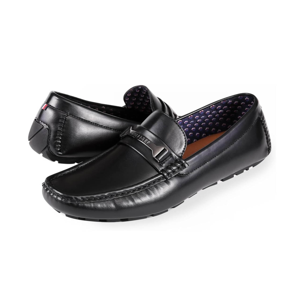 Giày Tommy Hilfiger Nam Chính Hãng - Tommy Hilfiger Axin mens Loafer - Màu Đen | JapanSport tm-Axin-Black-001