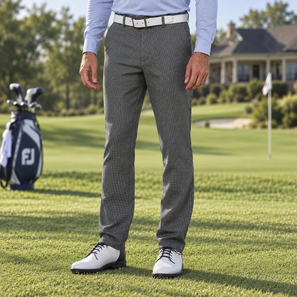Quần FOOTJOY Chính Hãng - Golf Wear Brushed Houndstooth Pattern - Màu Xám | JapanSport 38579-FJ-F25-P06