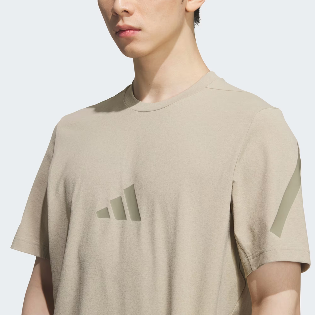 Áo Phông Adidas Nam Chính Hãng - ZNE Regular Fit CARAT Short-Sleeve T-Shirt - Màu Be  | JapanSport KG7406