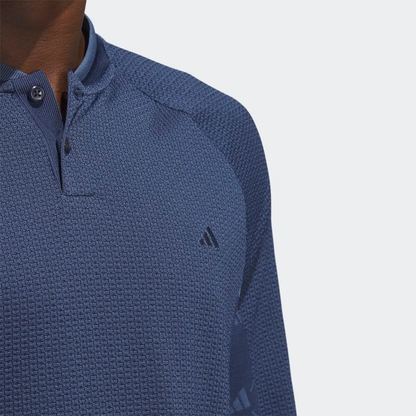 Áo Polo Adidas Nam Chính Hãng - Ultimate365 Tour PRIMEKNIT Long Sleeve - Màu Xanh | JapanSport HY1792