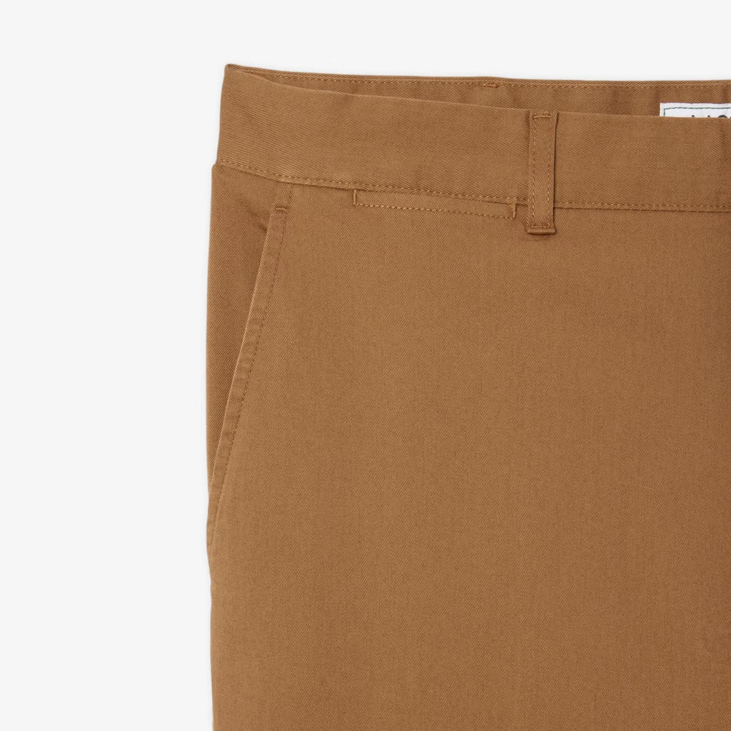 Quần Dài Lacoste Chính hãng - Slim Fit Stretch Cotton Pants - Màu Nâu  | JapanSport  HH3463-51-DPC