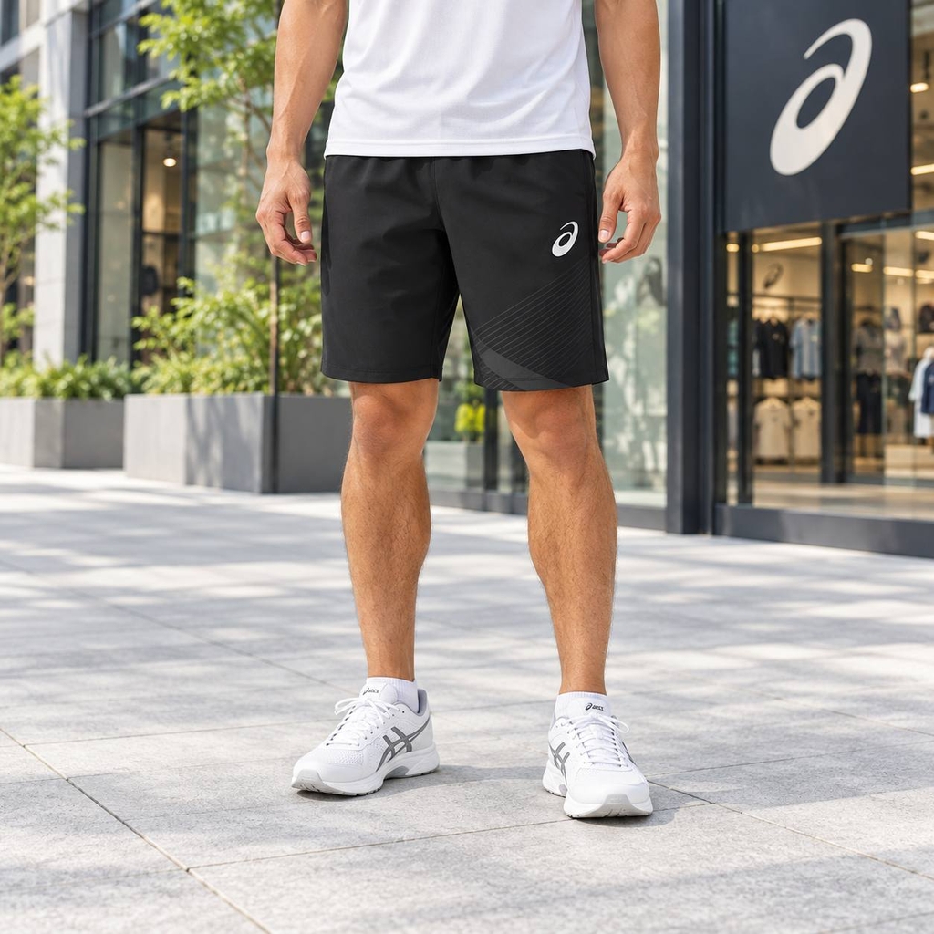 Quần Asics Chính Hãng - Team Double Cross Shorts - Màu Đen | JapanSport 2101A131-001