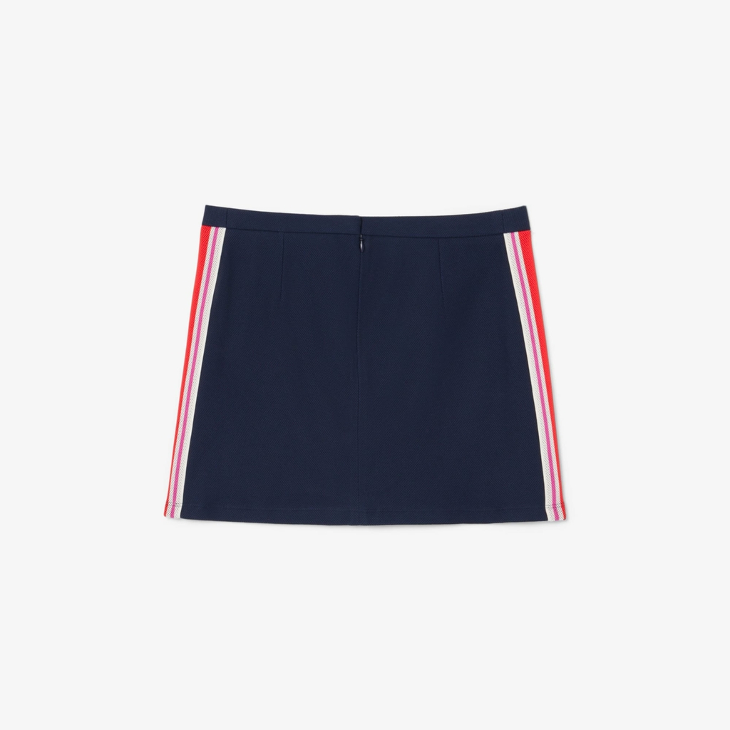 Chân Váy Lacoste Nữ Chính Hãng - Textured piqué skirt - Màu Navy | JapanSport JF0522-51-166