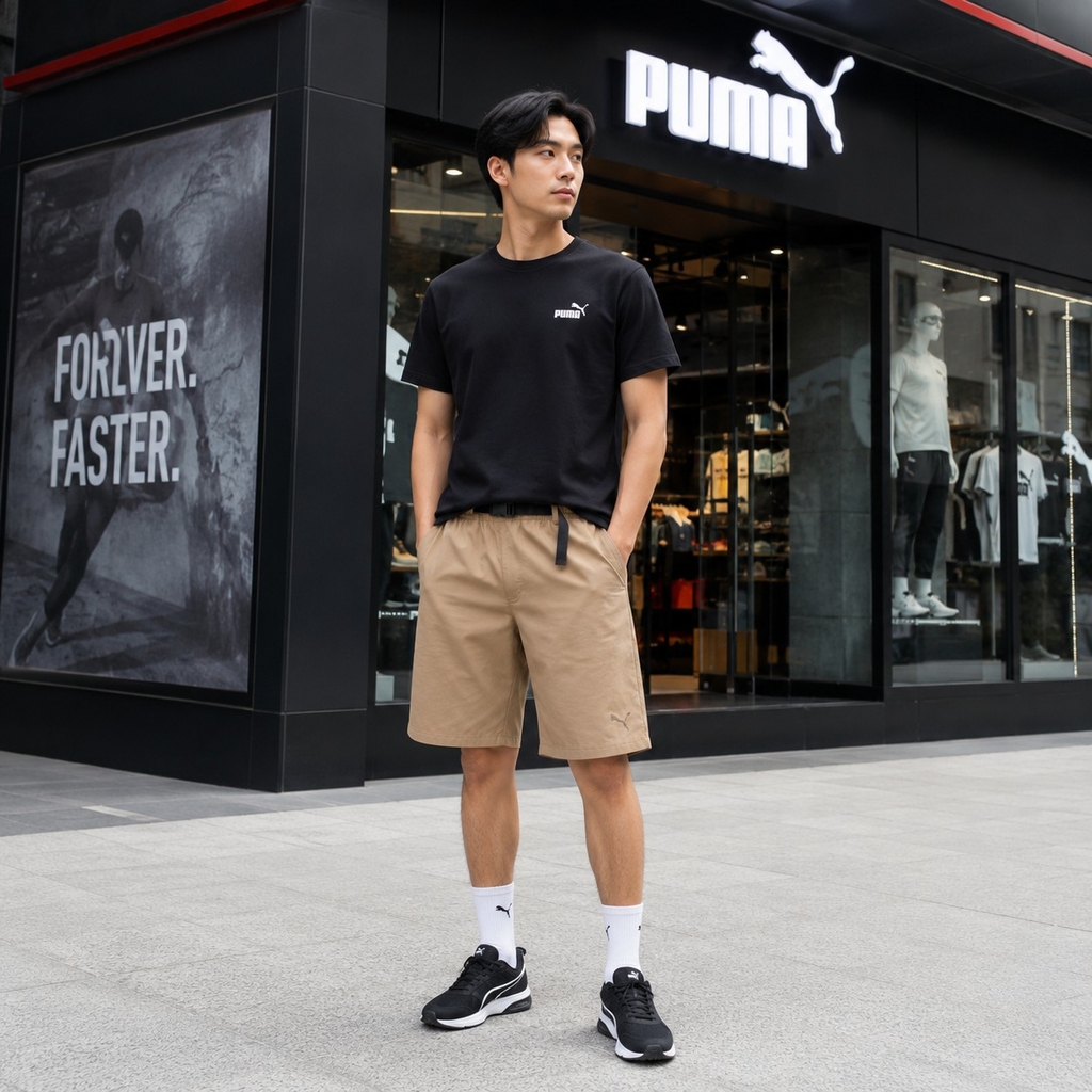 Quần Short Puma Chính Hãng - PUMA HER Shorts - Màu Nâu | JapanSport 588347-03