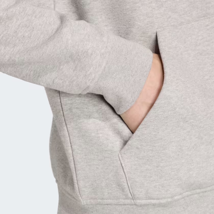 Áo Khoác Adidas Nam Chính Hãng - Trefoil Essentials Full-Zip Hoodie- Grey  | JapanSport JY6167