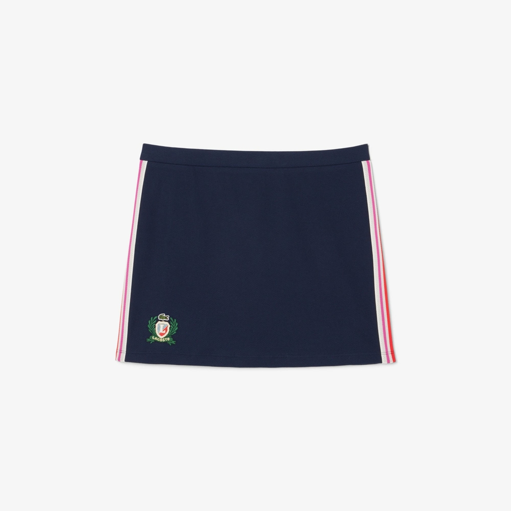 Chân Váy Lacoste Nữ Chính Hãng - Textured piqué skirt - Màu Navy | JapanSport JF0522-51-166
