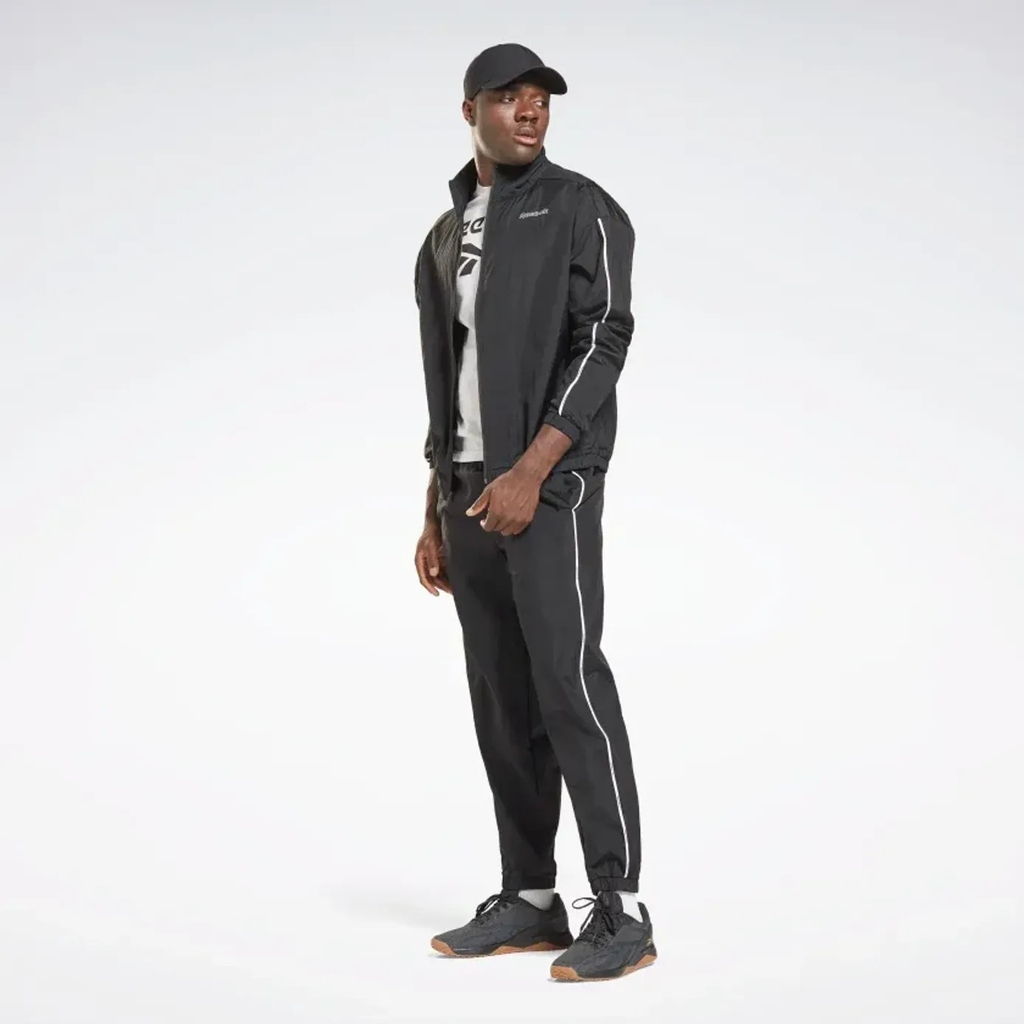 Bộ thể thao Reebok Chính hãng - Te Piping Tracksuit - Đen | JapanSport GS9309