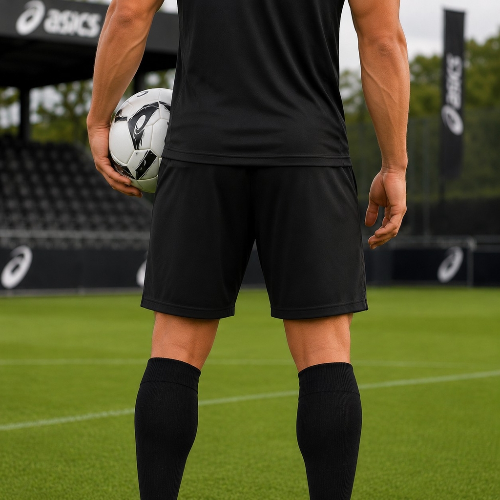Quần short Nam Asics Chính Hãng - Dry Graphic Shorts Soccer Wear - Màu Đen | JapanSport 2101A196-001