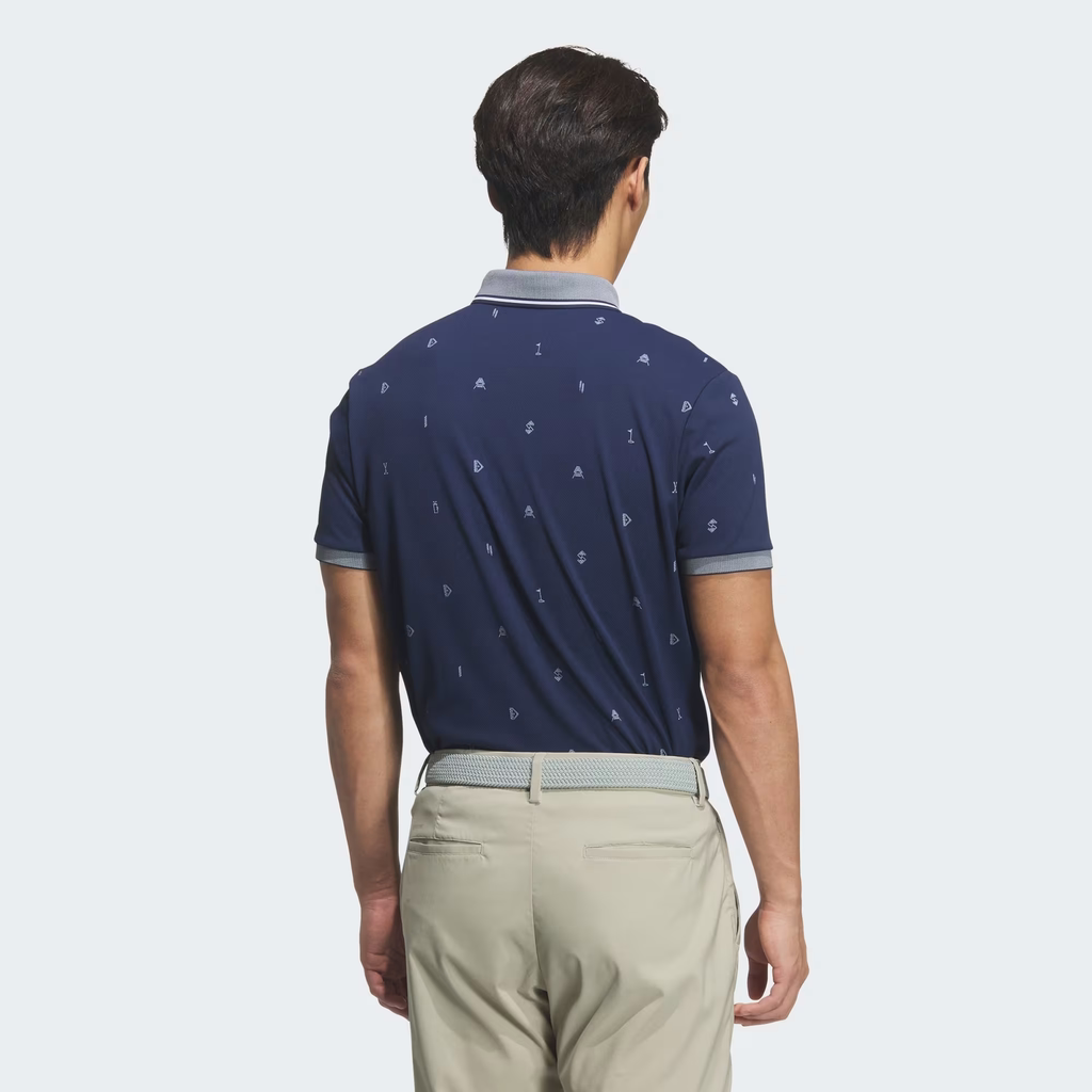 Áo Polo Adidas Nam Chính Hãng - MONOGRUM SHORT-SLEEVE POLO SHIRT - Màu Navy | JapanSport JZ4364