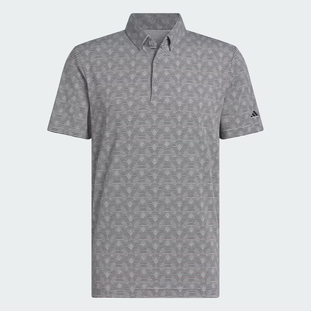 Áo Polo Adidas Nam Chính Hãng - Go-To Printed Stripe Polo Shirt - Màu Xám | JapanSport JF4932