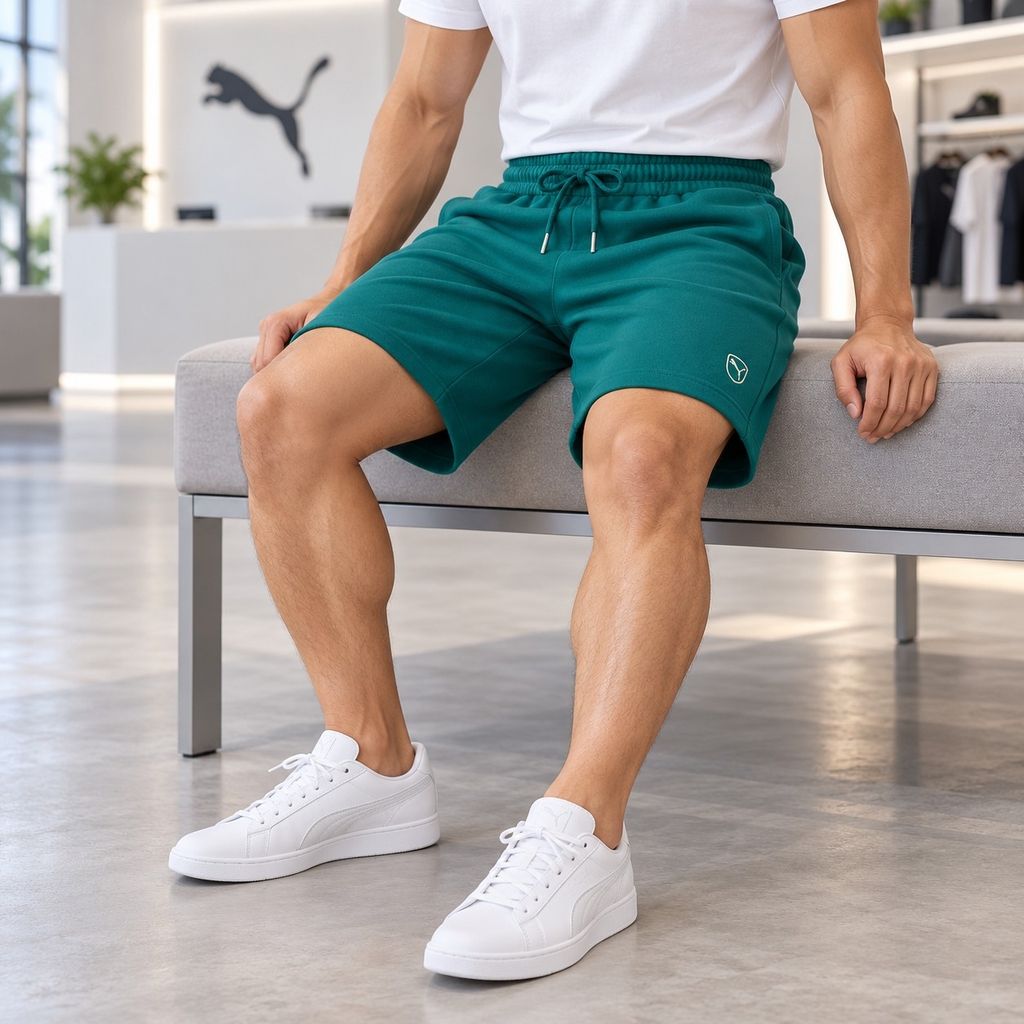 Quần Short Puma Chính Hãng - PUMA ESS Elevated 9 - Màu XANH  | JapanSport 694151-41