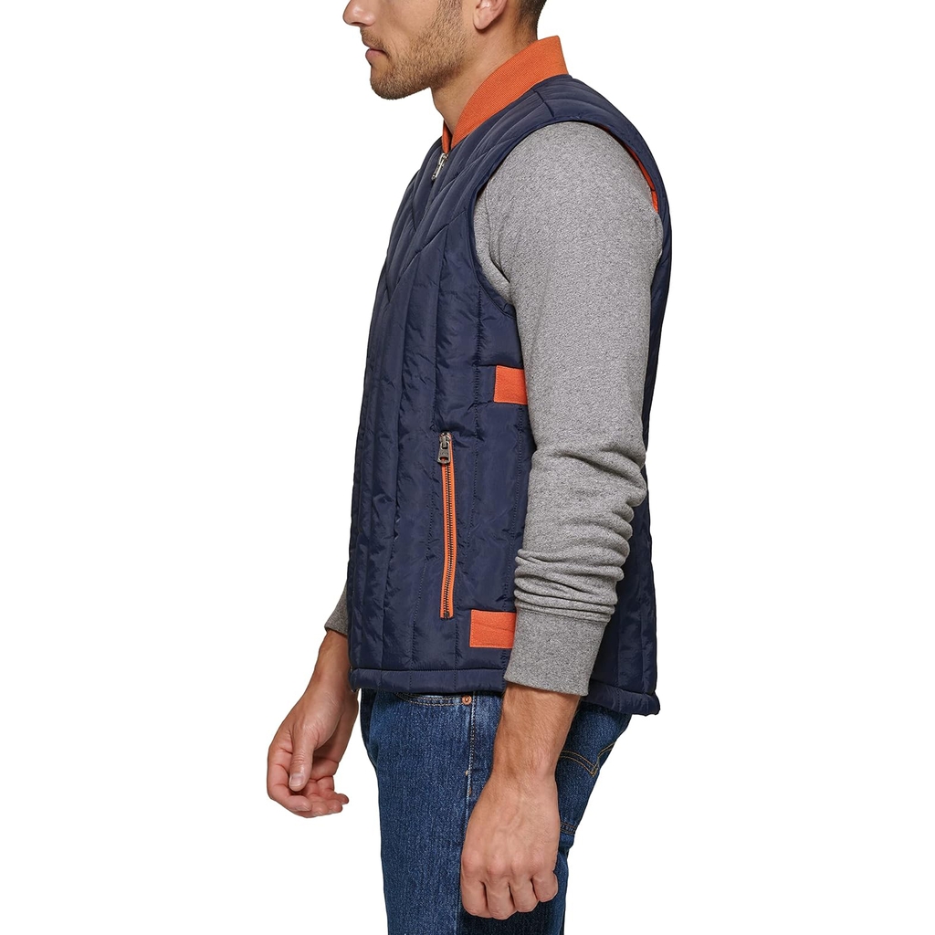 Áo Khoác Levi's Chính Hãng - Quilted Utility Vest With Contrast Detailing - Màu Navy | JapanSport LM2RN393-nvy