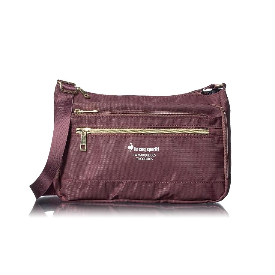 Túi le coq sportif Chính Hãng - Women's Mulsan Deodorizing Antibacterial Nylon Shoulder Bag - Màu Đỏ Đô | JapanSport 36397