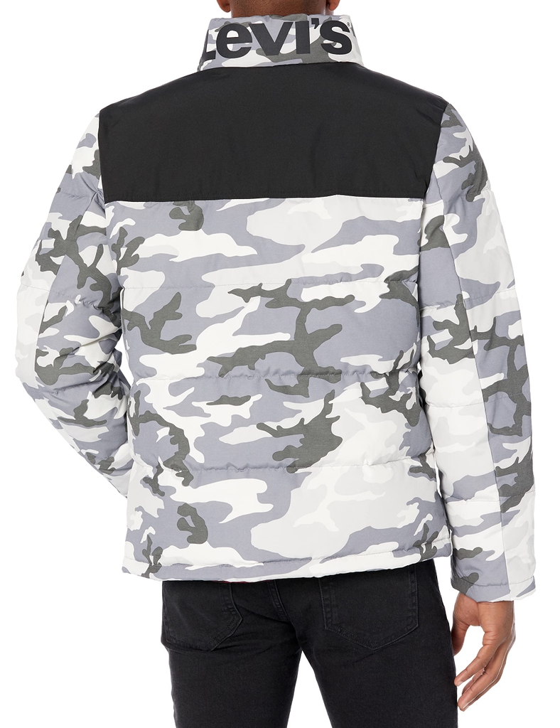 Áo Khoác Levi's Nam Chính Hãng - Arctic Cloth Retro Bubble Puffer Jacket - Màu Trắng Xám | JapanSport LM2RP715-4w1