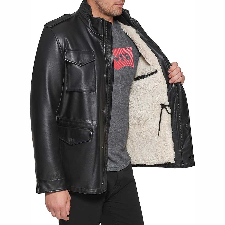 Áo Khoác da Levi's Chính Hãng - Men's 4-Pocket Field Jacket - Màu Đen | JapanSport LM1RU920-blk