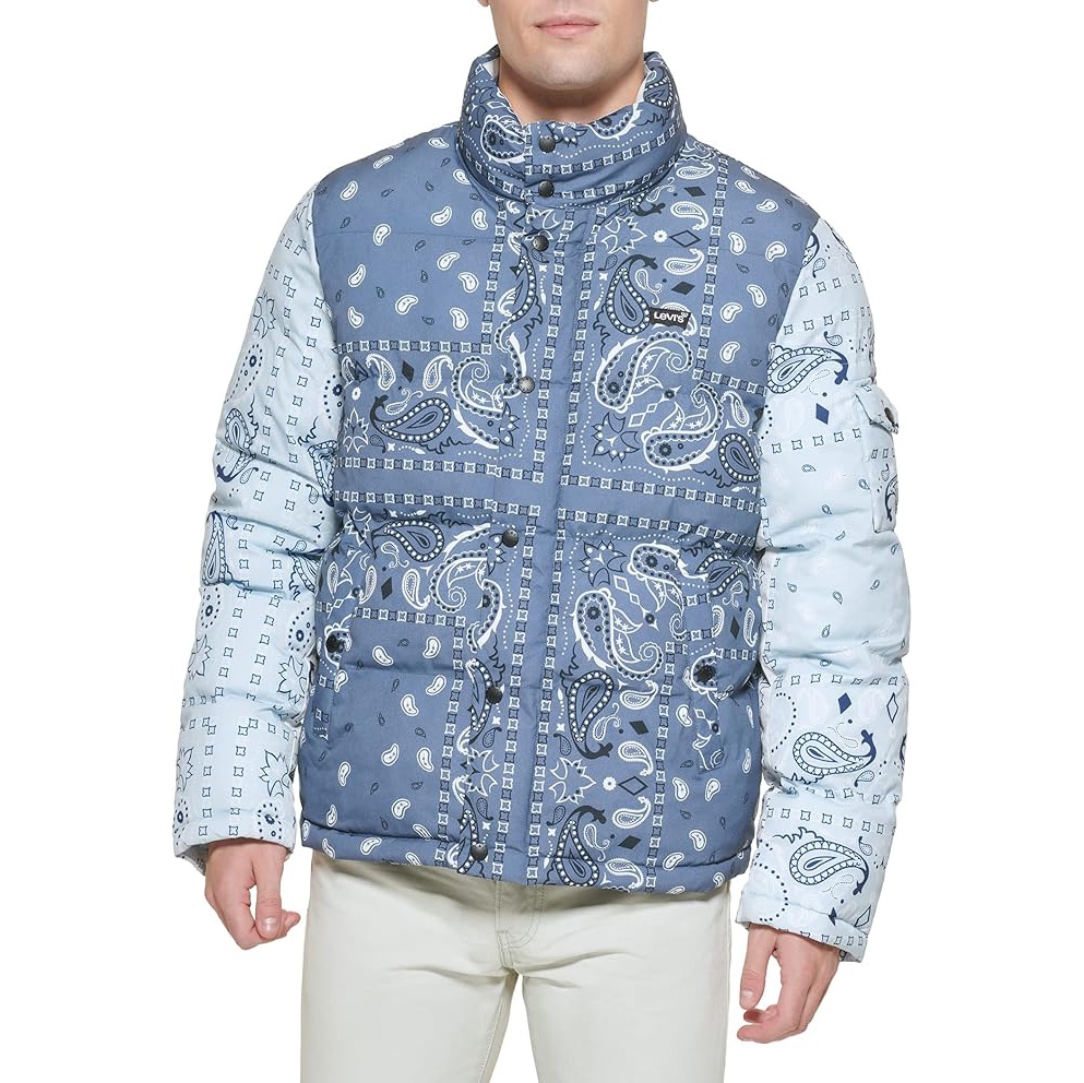 Áo Khoác Levi's Chính Hãng - Men's Bubble Puffer - Màu Xanh | JapanSport LM1RP082-di3