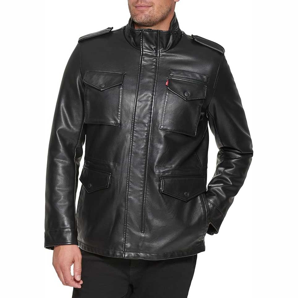 Áo Khoác da Levi's Chính Hãng - Men's 4-Pocket Field Jacket - Màu Đen | JapanSport LM1RU920-blk