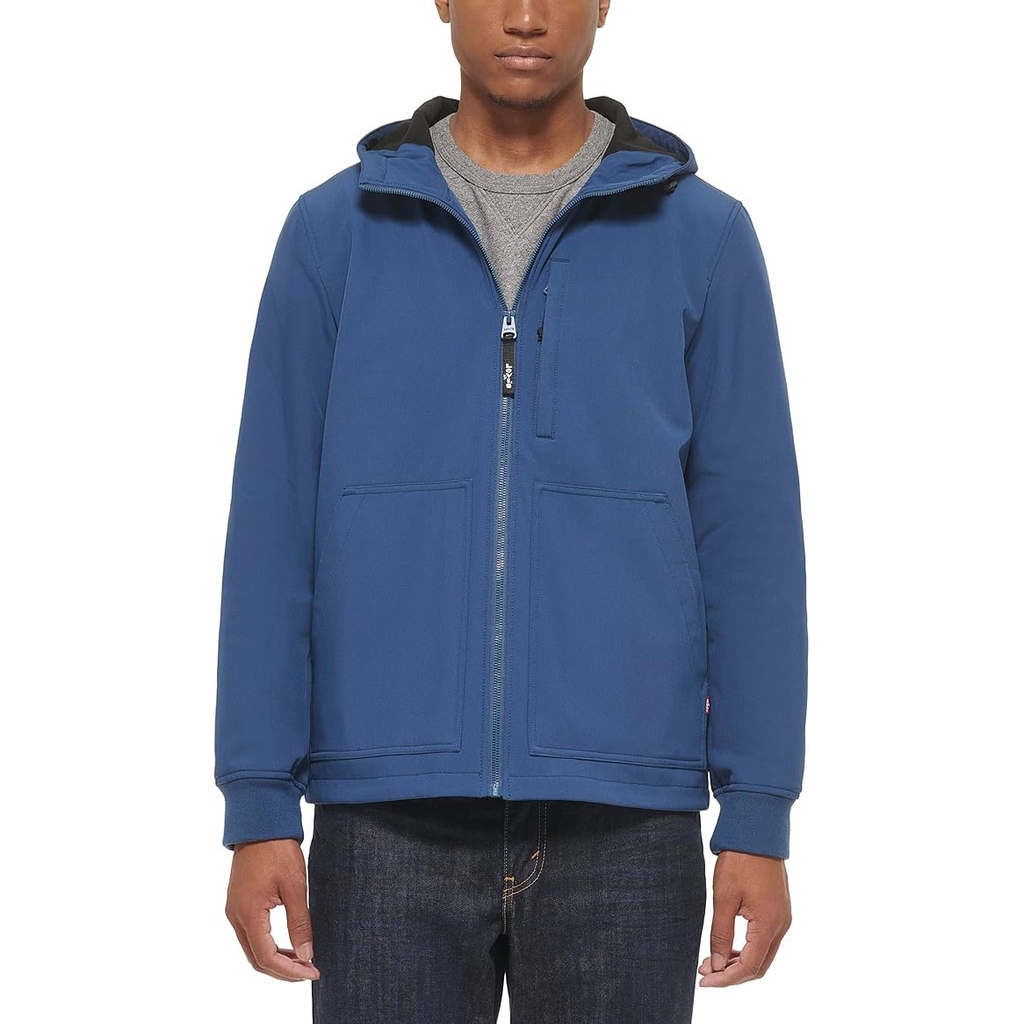 Áo Khoác Levi's Chính Hãng - Men's Simple Softshell Hoody - Màu Xanh | JapanSport LM2RP196-blu