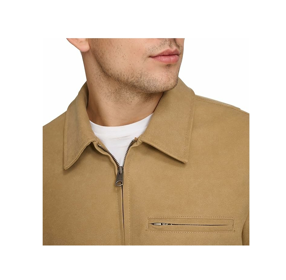 Áo Khoác Da Levi's Chính Hãng - Faux Leather Laydown Collar Racer - Màu Vàng | JapanSport LM5KS211-tan