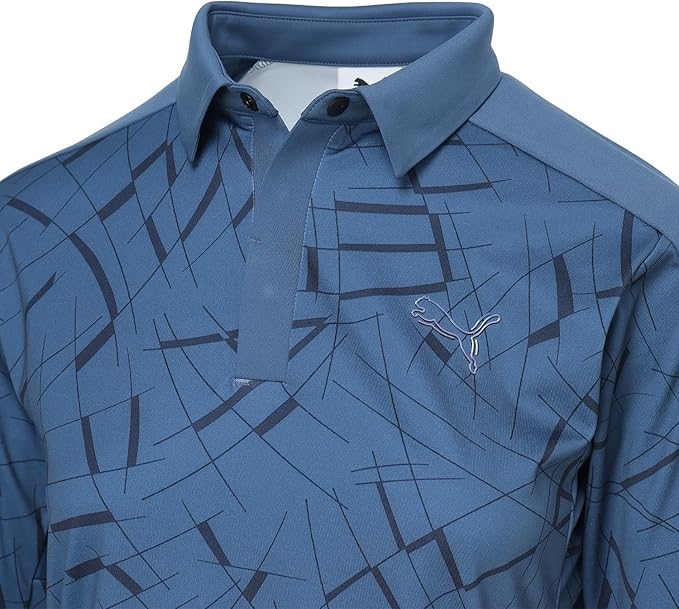 Áo Polo Puma Nữ Chính Hãng - Golf Shadow Cat Polo Shirt - Màu Xanh | JapanSport 635819-02