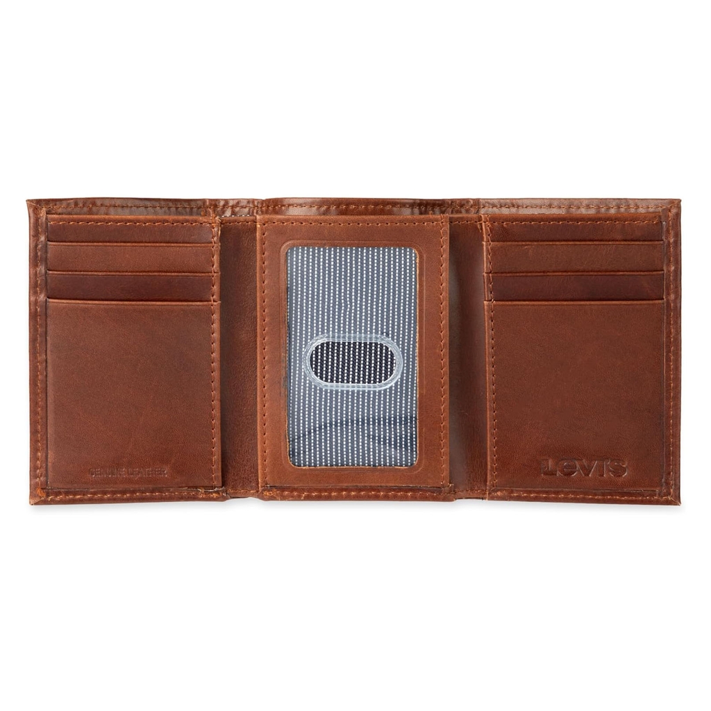 Ví Levi's Chính Hãng - Trifold Wallet-Sleek - Màu Nâu | JapanSport
