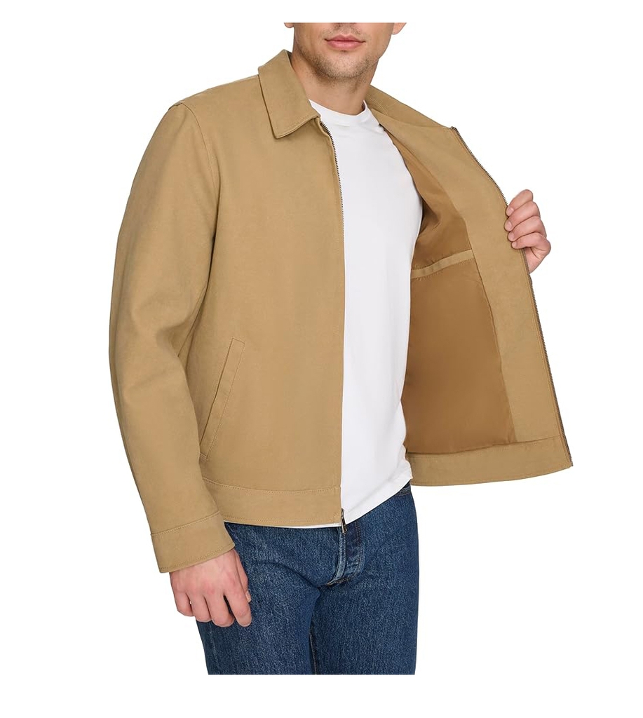Áo Khoác Da Levi's Chính Hãng - Faux Leather Laydown Collar Racer - Màu Vàng | JapanSport LM5KS211-tan