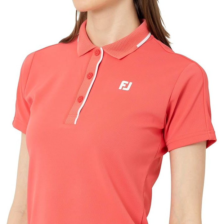 Áo Golf Polo FootJoy Nữ Chính Hãng - Golf Point Collar Short Sleeve Polo - Màu Hồng | Japansport 34792-FJW-S25-S02