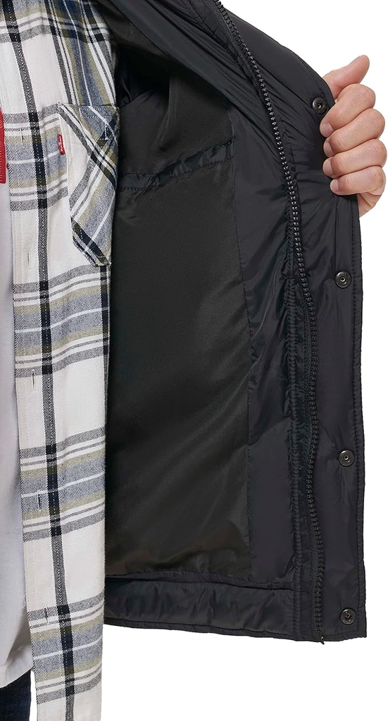 Áo Khoác Levi's Chính Hãng - Performance Hooded Puffer Trucker - Màu Đen | JapanSport LM2RN467-BLK-01-SM