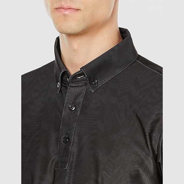 Áo Polo Golf Mizuno Chính Hãng - Ice Touch Button Down Cool to Touch- Màu Đen | JapanSport E2JAA097-09