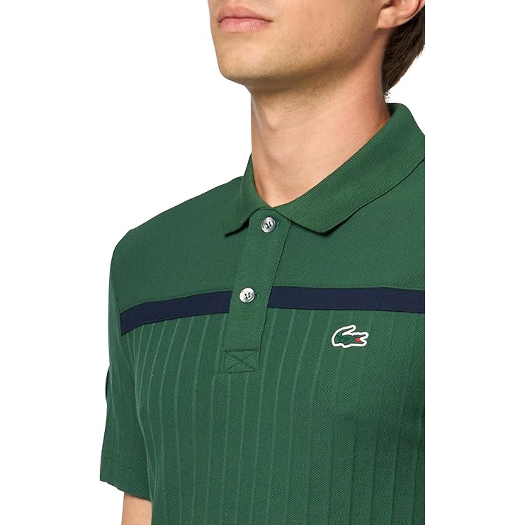 Áo Polo Lacoste Nam Chính hãng - Ultra Dry Badge Accent - Màu Green | JapanSport DH8960-51-381