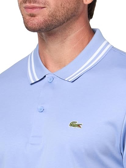 Áo Polo Lacoste Nam Chính hãng - Regular Fit Contrast Collar Polo - Màu Vàng | JapanSport DH5922-51-5QD