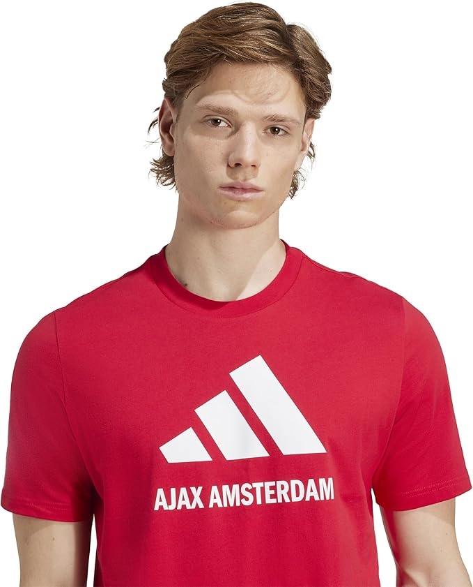 Áo Phông Adidas Nam Chính Hãng - Ajax Amsterdam Seasonal Graphic Tee - Màu Đỏ | JapanSport JM7354