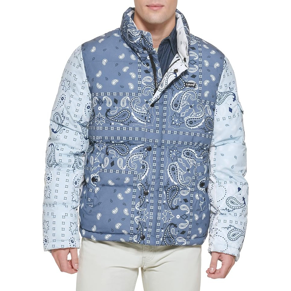 Áo Khoác Levi's Chính Hãng - Men's Bubble Puffer - Màu Xanh | JapanSport LM1RP082-di3