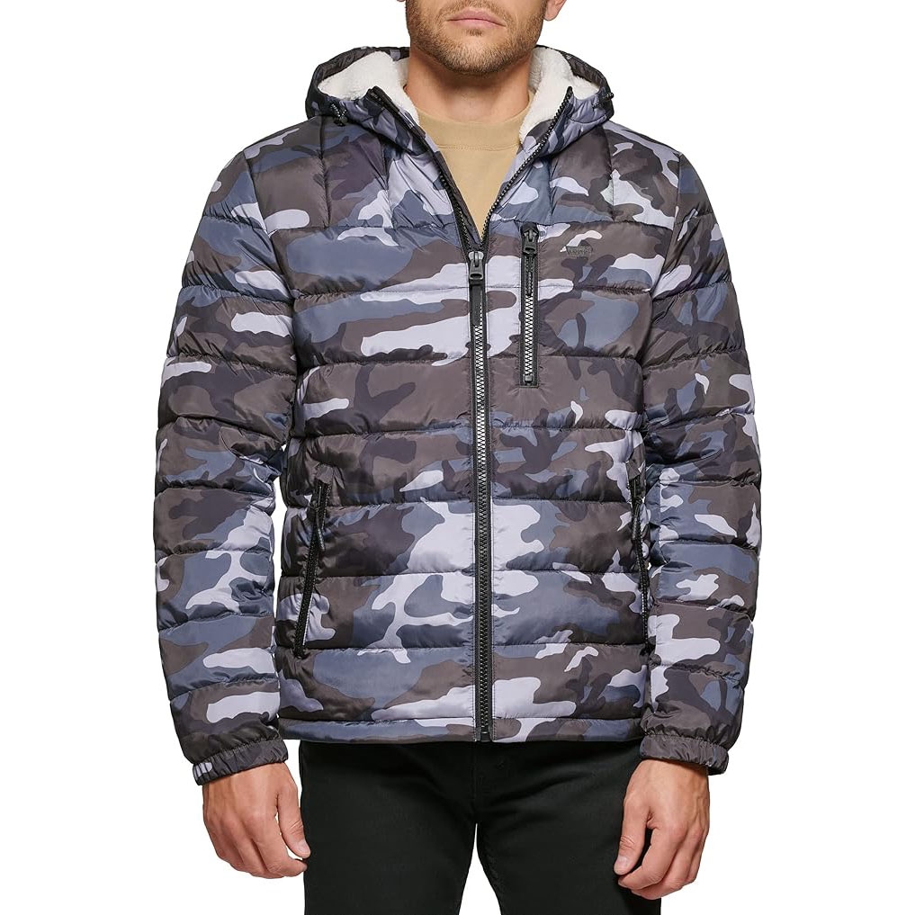 Áo Khoác Levi's Chính Hãng - Quilted Puffer with Sherpa Lined Hood - Màu Camo | JapanSport LM2RP076-gca