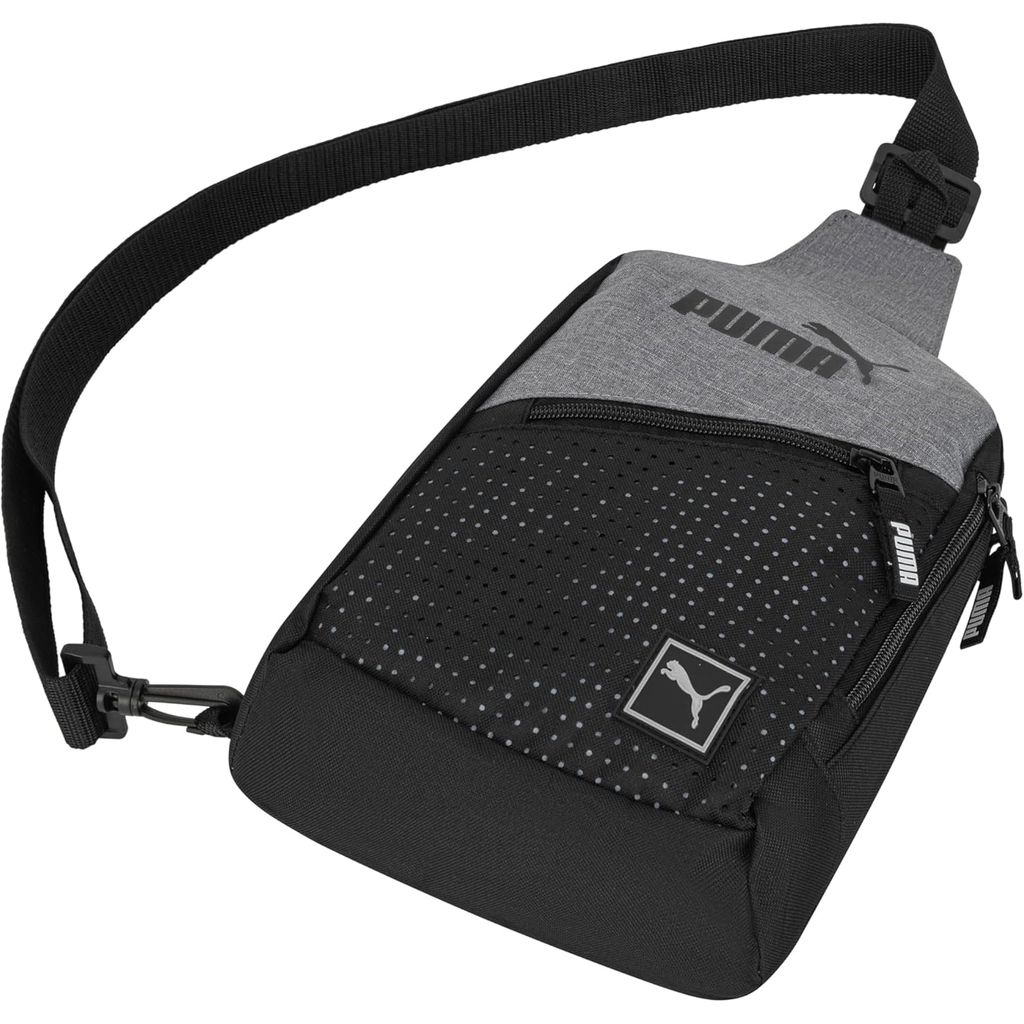 Túi Puma Chính Hãng -  EVERCAT SIDEWALL SLING BACKPACK - Màu Xám Đen | JapanSport PV1871-920