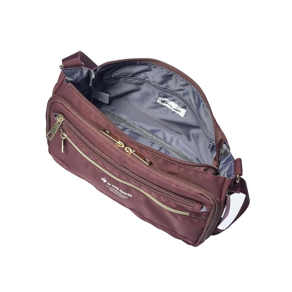 Túi le coq sportif Chính Hãng - Women's Mulsan Deodorizing Antibacterial Nylon Shoulder Bag - Màu Đỏ Đô | JapanSport 36397