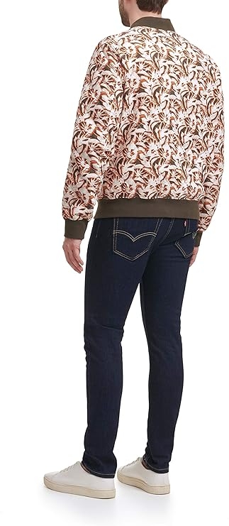 Áo Khoác Levi's Chính Hãng - Levi's Men's Parachute Cotton Diamond Quilted - Màu Trắng/Nâu/Cam| JapanSport LM1RC433-PRT