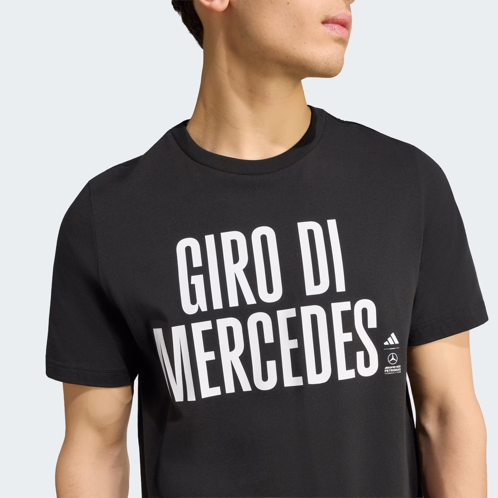Áo Phông Adidas Nam Chính Hãng - MERCEDES - AMG PETRONAS FORMULA 1 TEAM GIRO DI MERCEDES TEE - Màu Đen | JapanSport KF0501