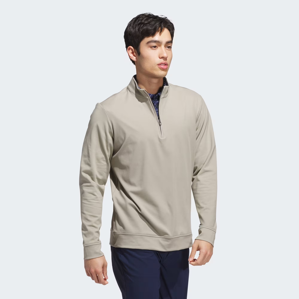 Áo Dài Tay Adidas Nam Chính Hãng - Ultimate365 Classic Quarter-Zip - Màu Xám | JapanSport JL5320