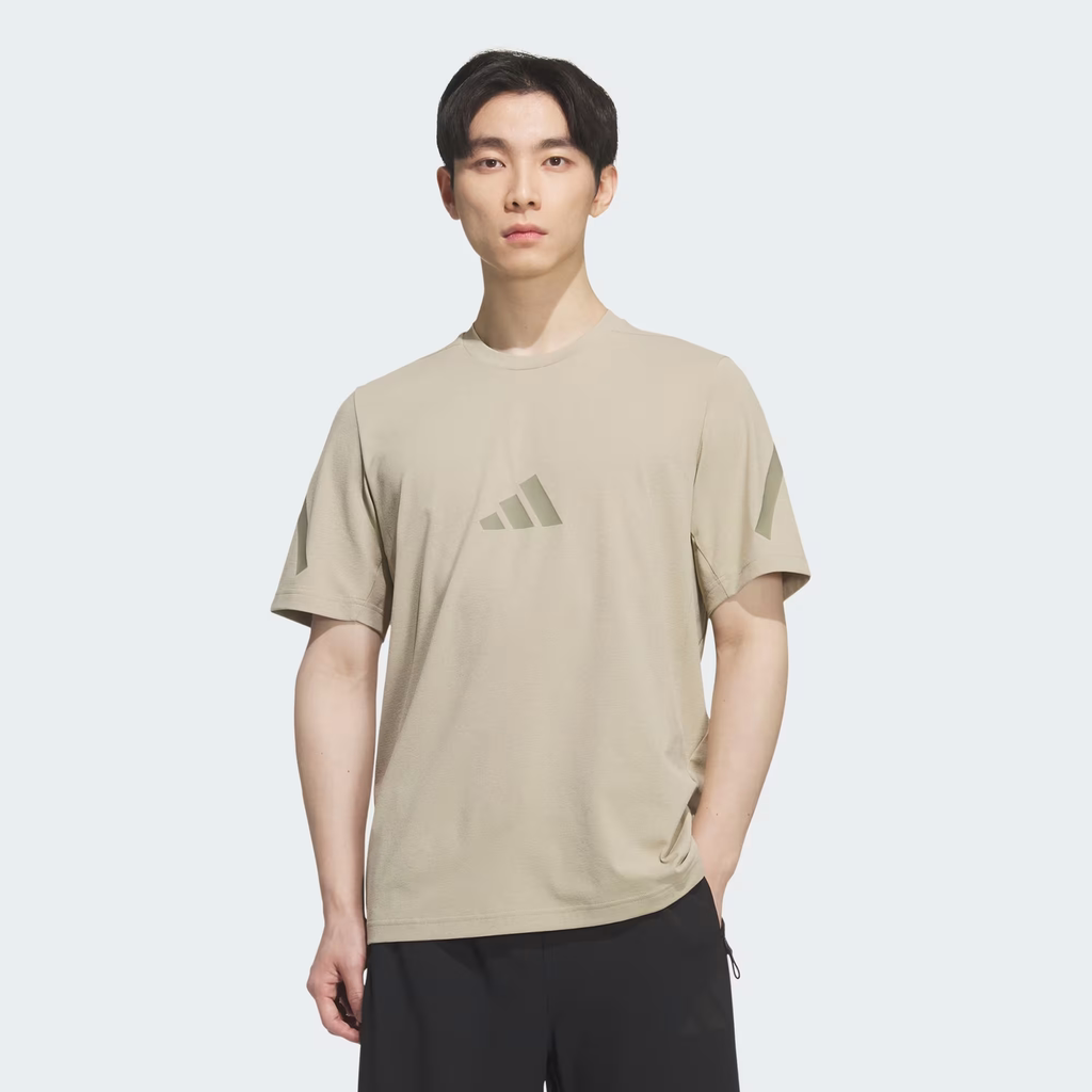 Áo Phông Adidas Nam Chính Hãng - ZNE Regular Fit CARAT Short-Sleeve T-Shirt - Màu Be  | JapanSport KG7406