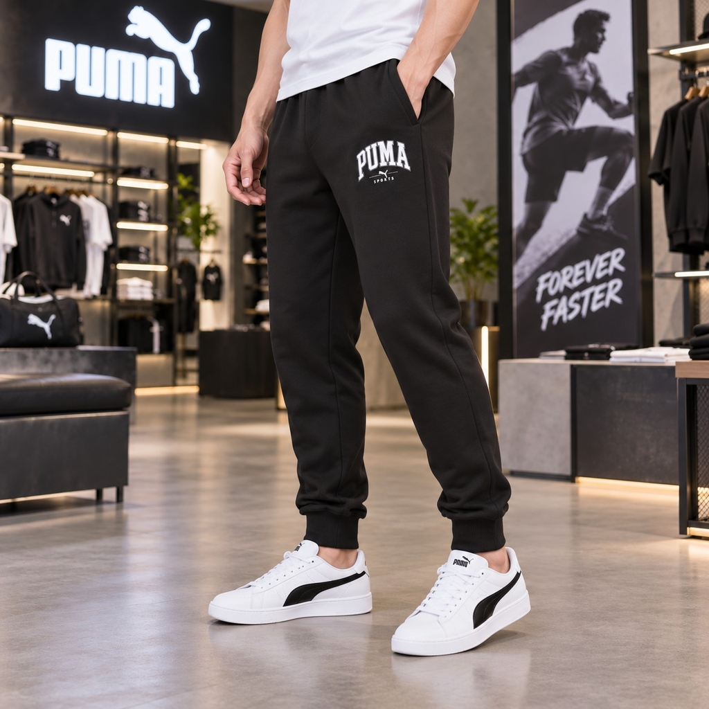 Quần dài Puma Nam Chính Hãng -PUMA SQUAD Sweatpants FL - Đen | JapanSport 684146-01