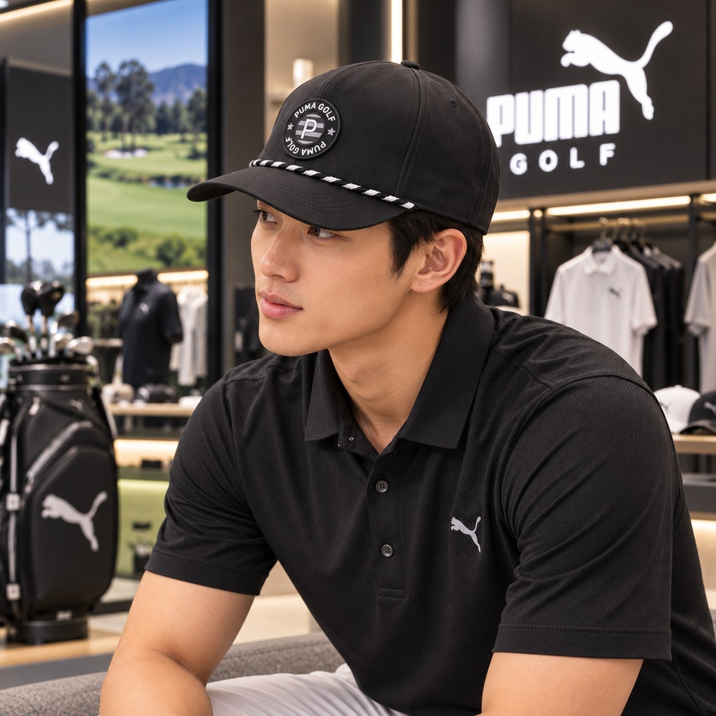 Mũ Puma Nam Chính Hãng -Pars & Stripes Rope Tech Golf Cap - Trắng | JapanSport 025241-04