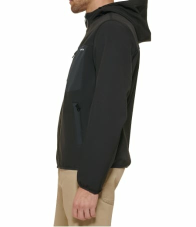 Áo Khoác Levi's Chính Hãng - Water-Resistant Soft Shell Active Hooded Jacket - Màu Đen | JapanSport LM2RP157-blk