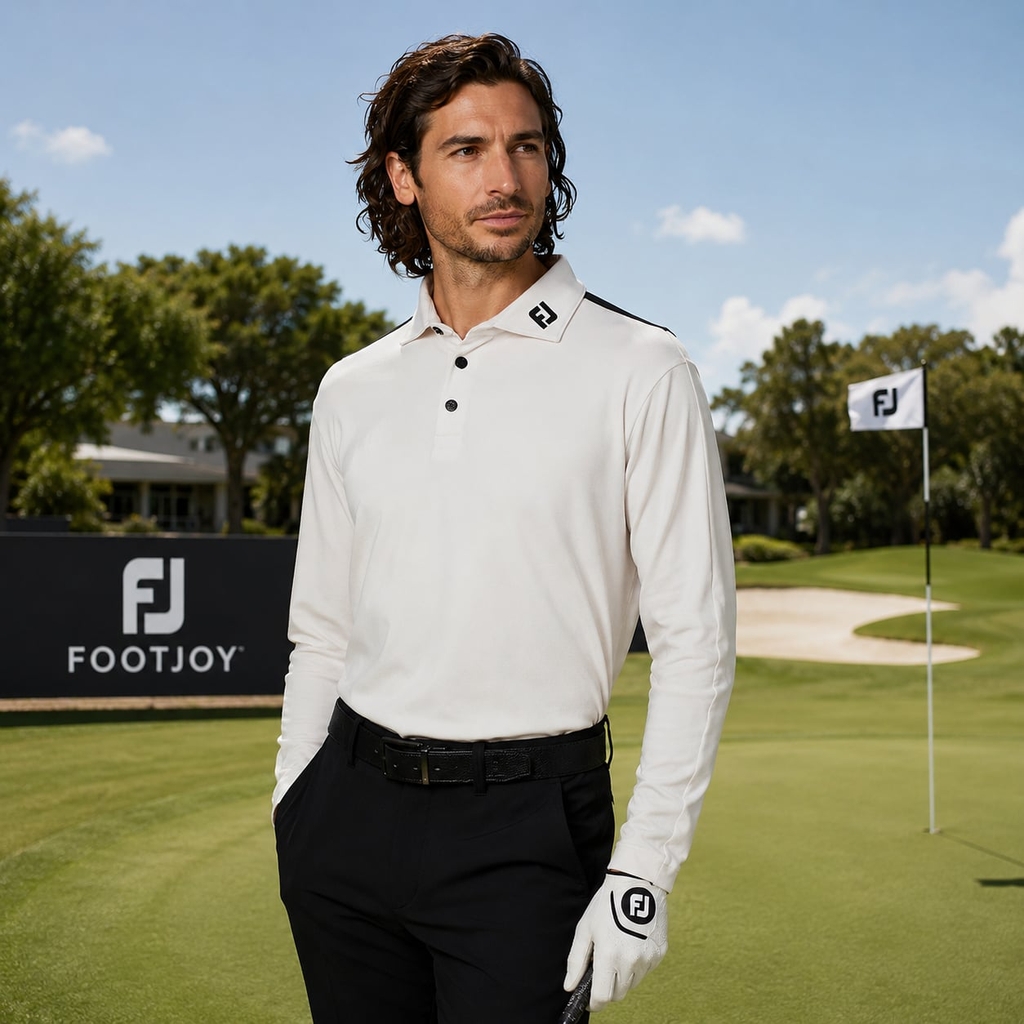 Áo Dài Tay FOOTJOY Chính Hãng - Golf wear high-stretch long-sleeve polo shirt - Màu Trắng | JapanSport 38592 FJ-F25-S04