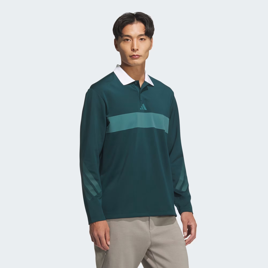 Áo Polo Dài Tay Adidas Nam Chính Hãng - Polo Shirt Long Sleeve - Màu Xanh | JapanSport JM9580
