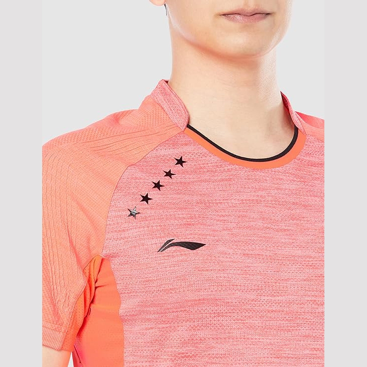 Áo Polo Li-Ning Chính Hãng - Uniform Game Shirt - Màu Cam Hồng | JapanSport AAYK035-1