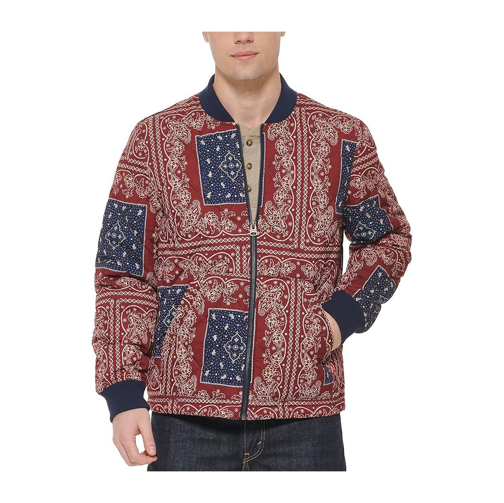 Áo Khoác Levi's Chính Hãng - Quilted Open Bottom Bomber - Màu đỏ  | JapanSport LM2RP282-vnt